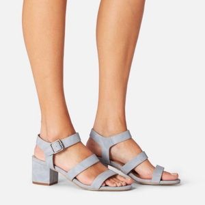 JustFab light blue block heeled sandals